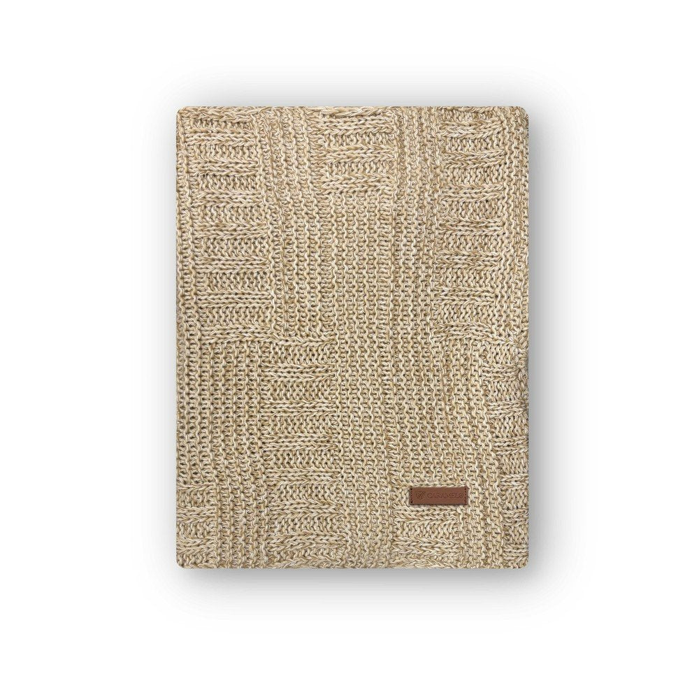 Cuello mujer Caramelo beige trenzado
