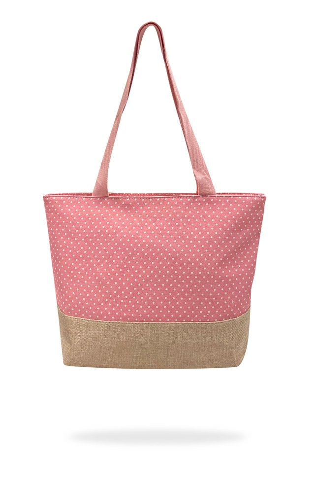 BOLSA DE PLAYA MUJER MENTA SURTIDO LUNARES | CLAVE DE SOL BAGS S,L