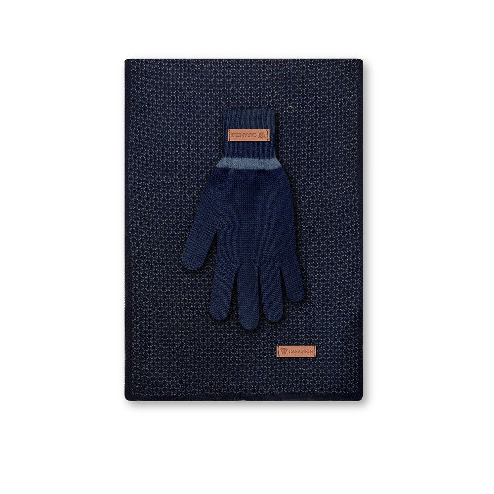 Conjunto bufanda y guantes hombre Caramelo Azul marca Caramelo Travel Fantasy Imagen principal del producto