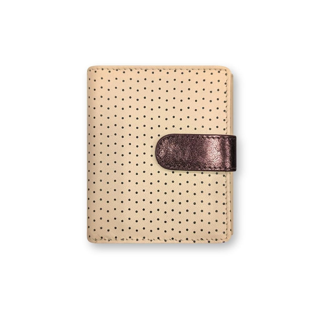 Cartera piel mujer Bogotá beige lunares - Travel Fantasy