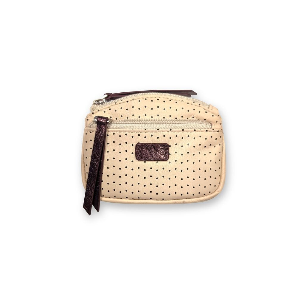 Monedero piel mujer Bogotá beige menta Travel Fantasy Menta