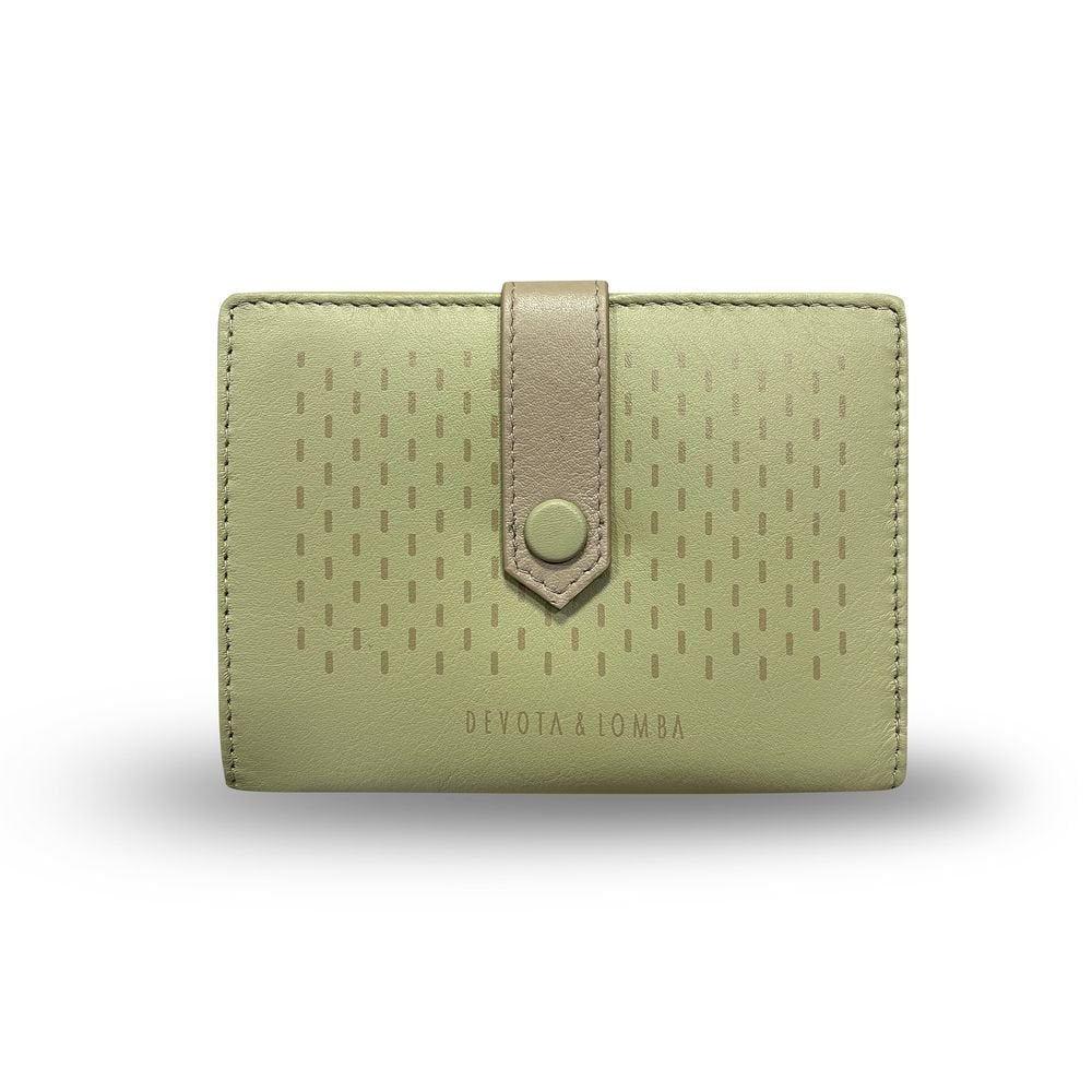 Cartera Piel Mujer Chile Kaki y Taupe D&l 9,5x12,5cm Marca Travel Fantasy Devota y Lomba