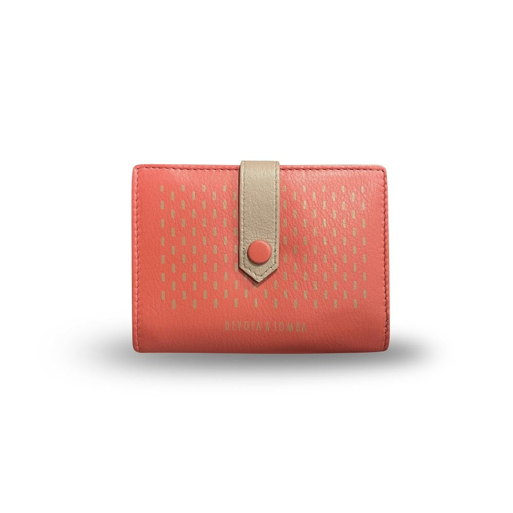 Cartera Piel Mujer Chile Coral y Taupe D&l Marca Travel Fantasy