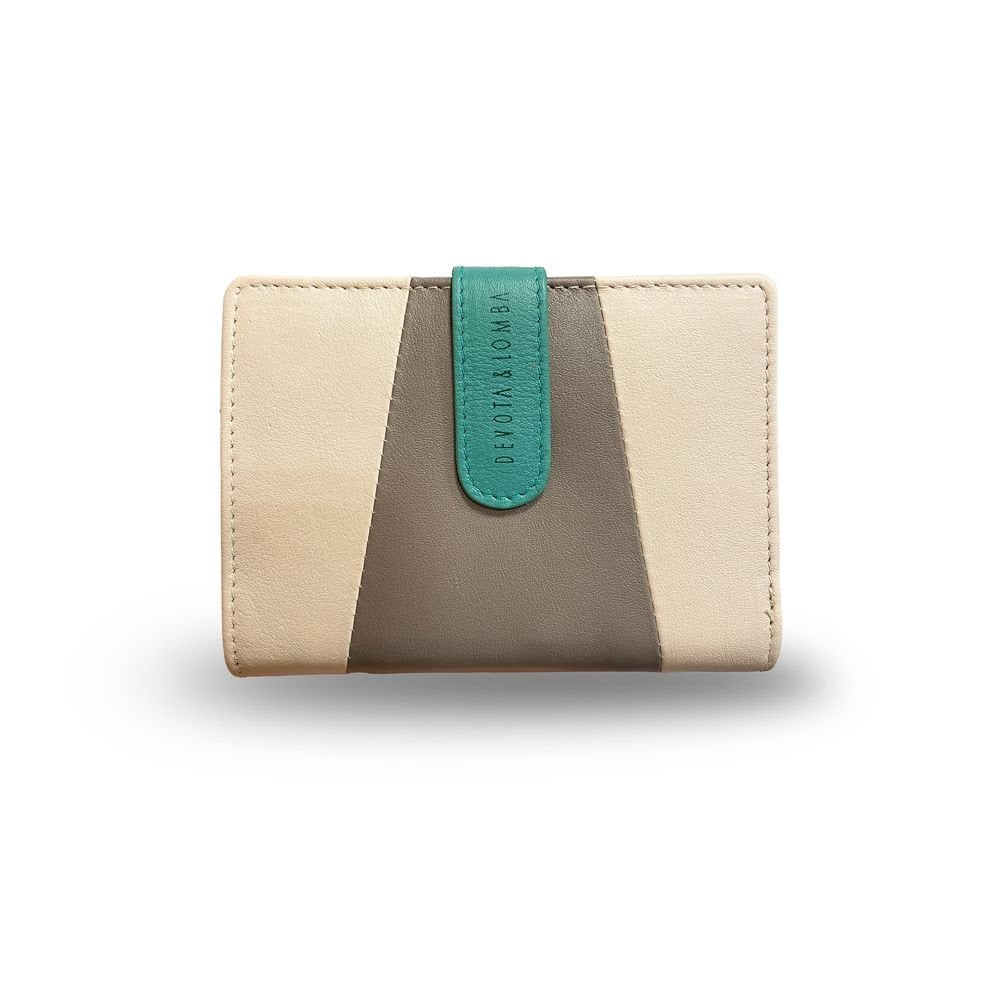Cartera piel mujer Devota & Lomba taupe y beige