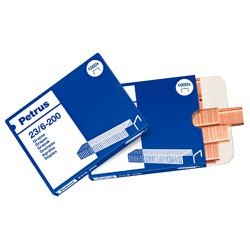 C/25 CAJAS DE 1000 GRAPAS PETRUS 23/6 COBREADAS