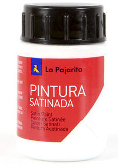 C/6 bote 35ml pintura satinada la pajarita color blanco base latex