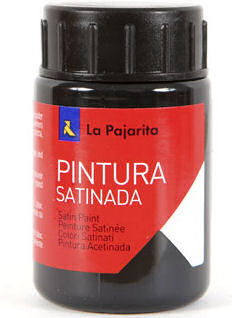 C/6 bote pintura satinada la pajarita negro base latex