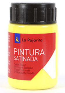 C/6 bote pintura satinada la pajarita amarillo limon base latex
