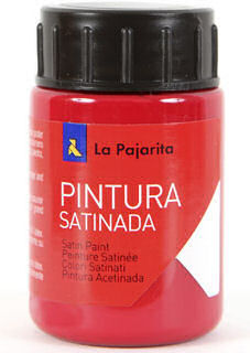 C/6 bote pintura satinada la pajarita carmin base latex