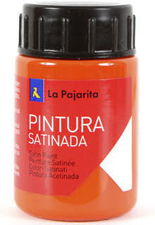 C/6 bote pintura satinada La Pajarita Naranja base latex