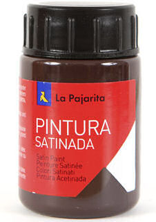 C/6 bote pintura satinada la pajarita marron base latex