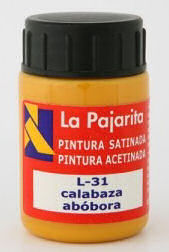 C/6 bote pintura satinada La Pajarita Calabaza base latex