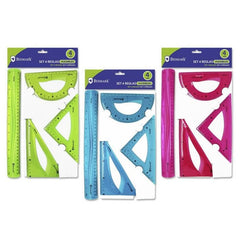 JUEGO REGLAS FLEXIBLES PVC 30/18/13/15CM 4U | 12 UNIDADES | (POESSA BISMARK BASICO)