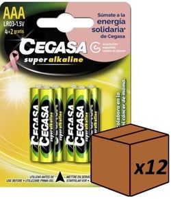 C/12 Blister 4+2 Pilas Cegasa Super Alcalina Aaa LR03 Imagen principal del producto