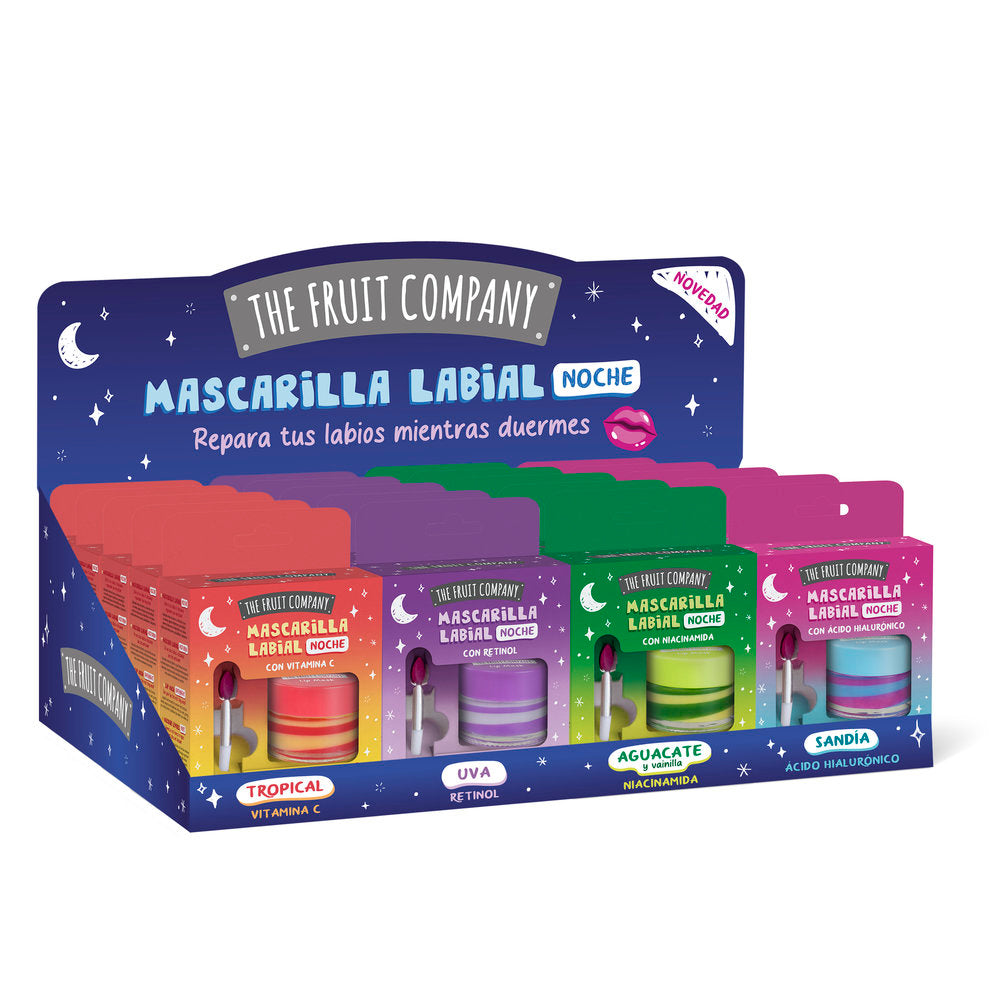 Expositor Sobremesa 20 Mascarillas Labiales Noche THE FRUIT COMPANY Imagen principal del producto
