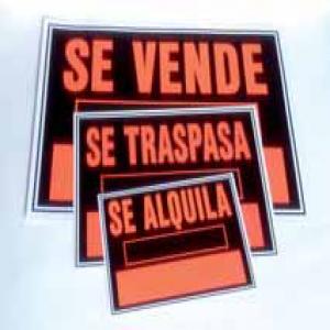 Cartel fluorescente 70x50 cm Naranja Euroseñal Imagen principal del producto
