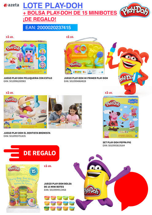 Lote Juegos Play-doh con Bolsa de 15 Minibotes Surtidos Gratis Hasbro Imagen principal del producto