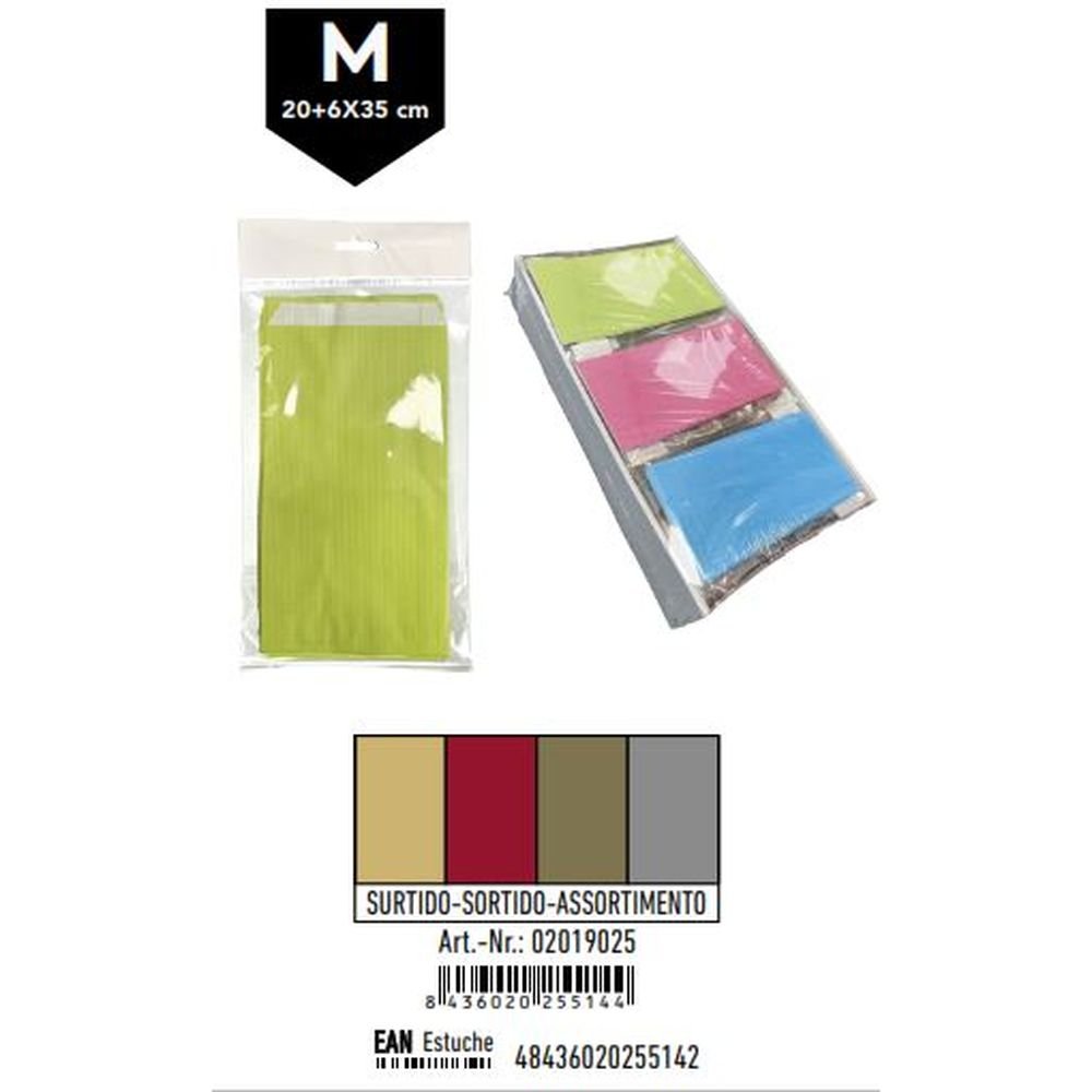 SOBRE KRAFT SURTIDOS M KRAFT LISO ROJO ORO PLATA PAQUETE 12 | 192 UNIDADES | (ANDINA) Imagen principal del producto