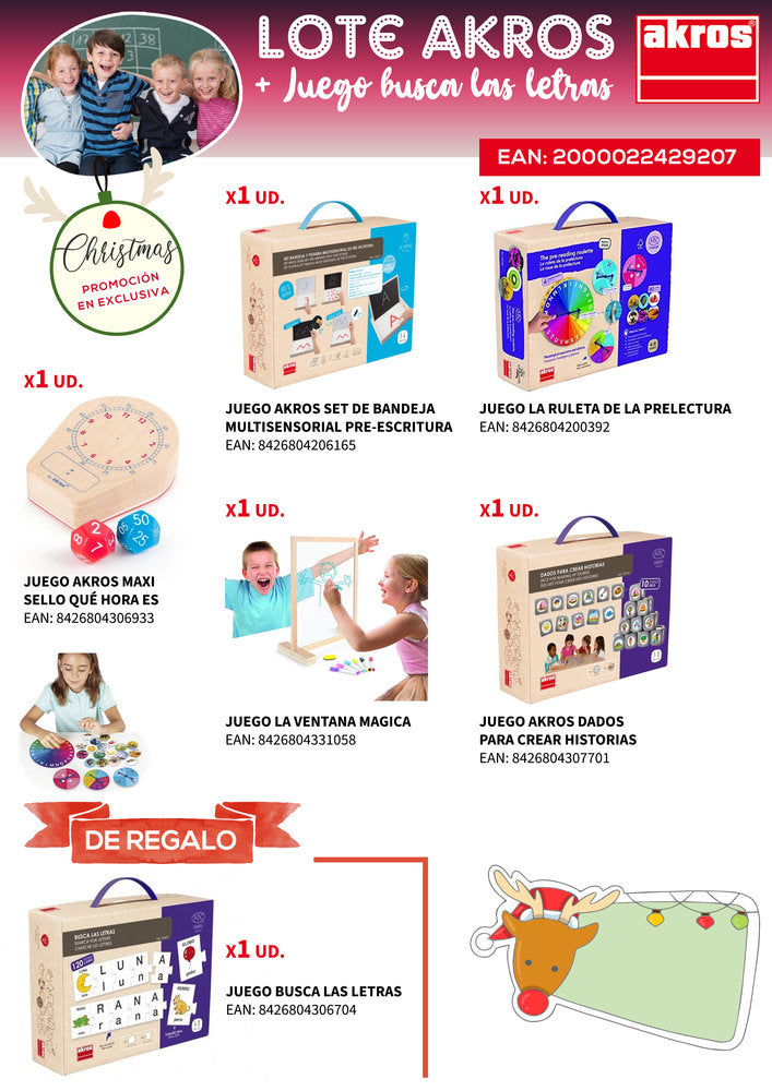 LOTE JUEGOS EDUCATIVOS AKROS 2025 | AKROS | 1 UNIDAD | 2000022429207