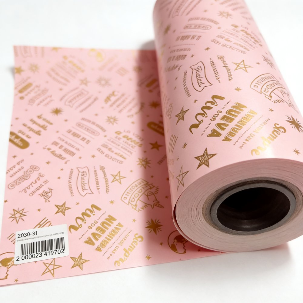 Bobina Papel Regalo 31 cm Frases Positivas Marca Sin Especificar
