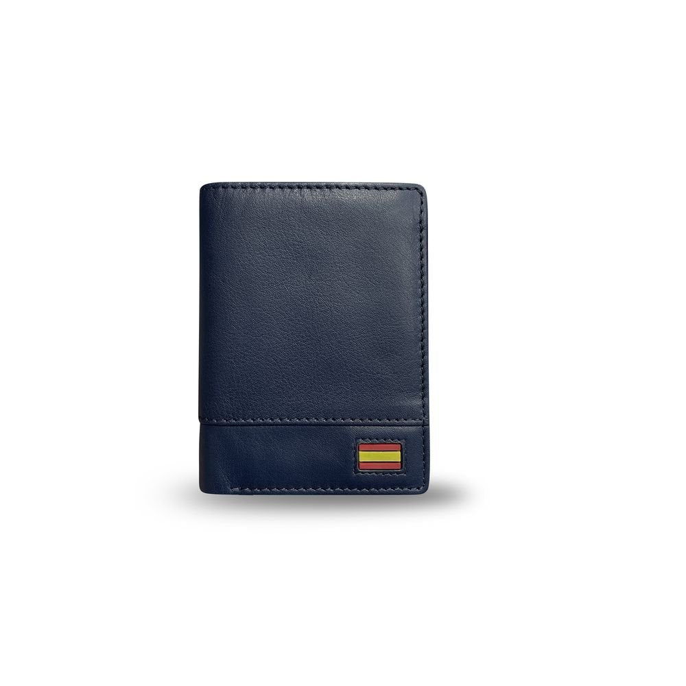 Cartera de Piel Hombre Granada Azul Kronos 8,5 x 11 cm