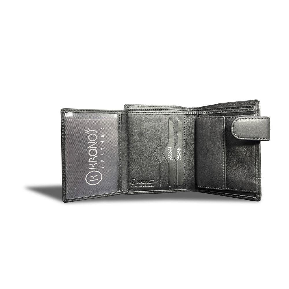 Cartera piel hombre Kronos Granada negro
