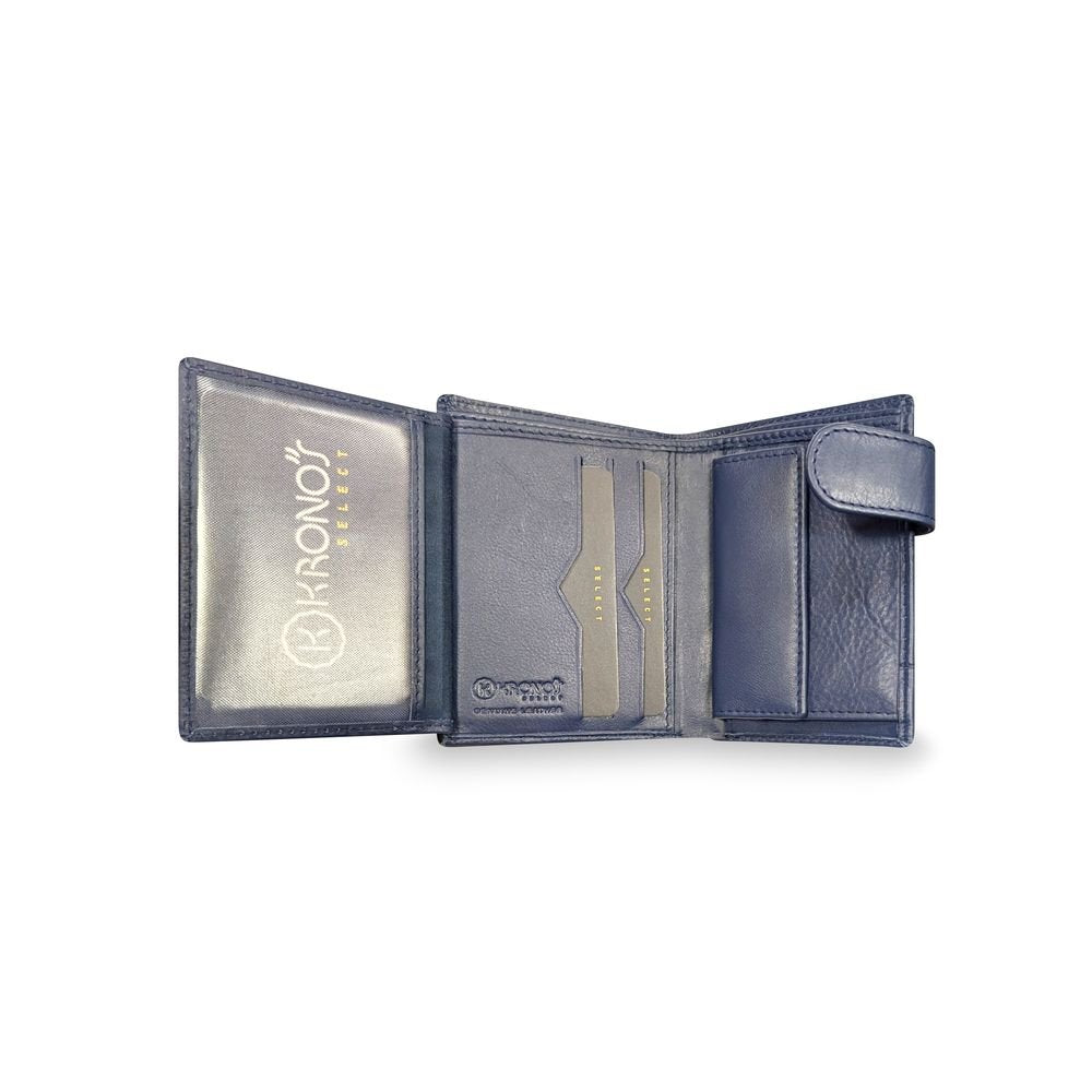 Cartera Piel Hombre Granada Azul Kronos