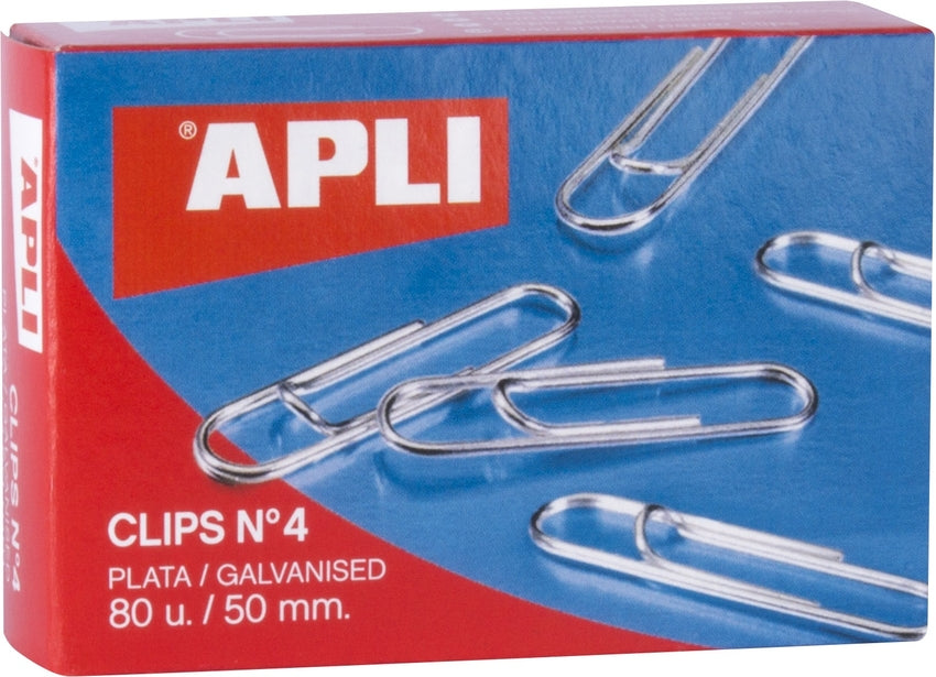 C/10 Cajas 80 Clips Niquelados 50MM Nº4 Apli Imagen principal del producto