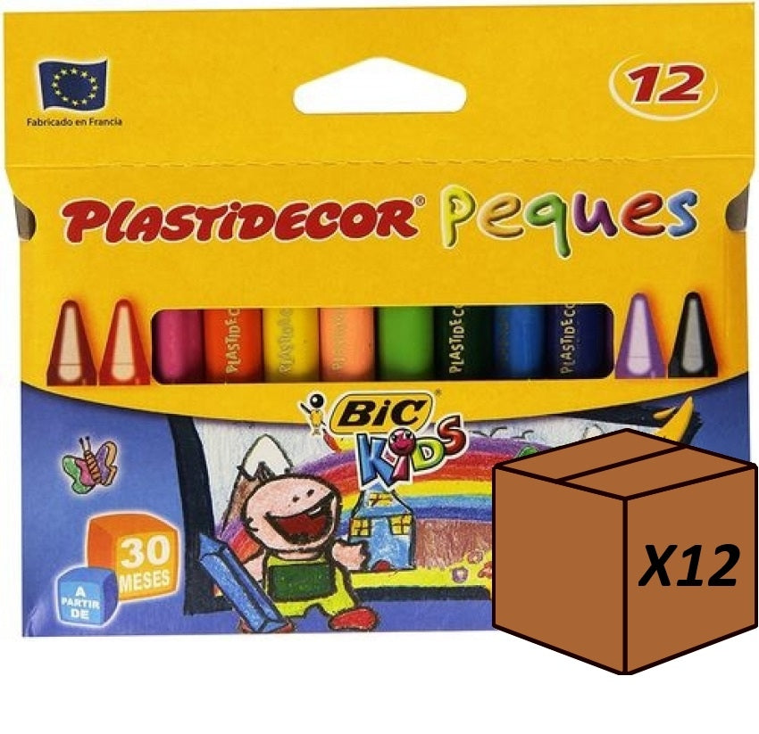 (PACK 12U.) Estuches 12 ceras plastidecor peques tiangulares Imagen principal del producto