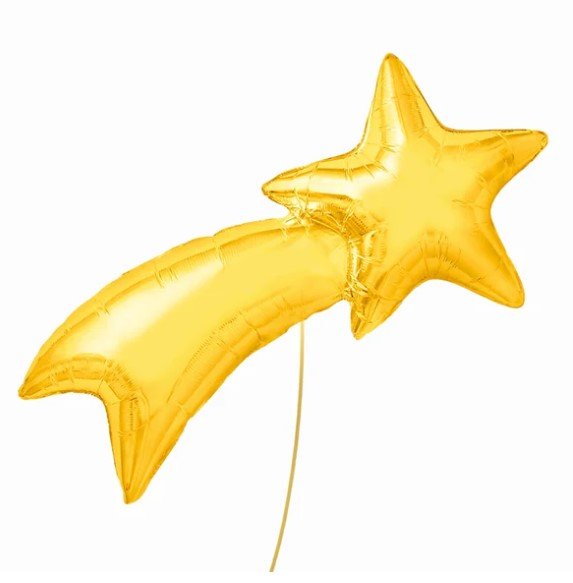Globo Foil Estrella 3D Oro 95 cm Pack 12 Amber Mood Oh Yeah Imagen principal del producto