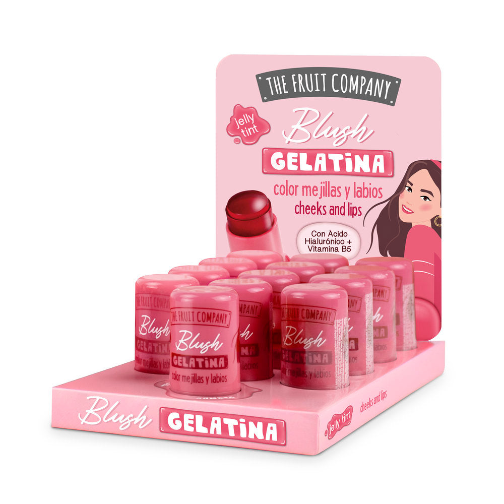 Expositor 12 Colorete Blush Gelatina Mejillas Labios Sandia THE FRUIT COMPANY Imagen principal del producto