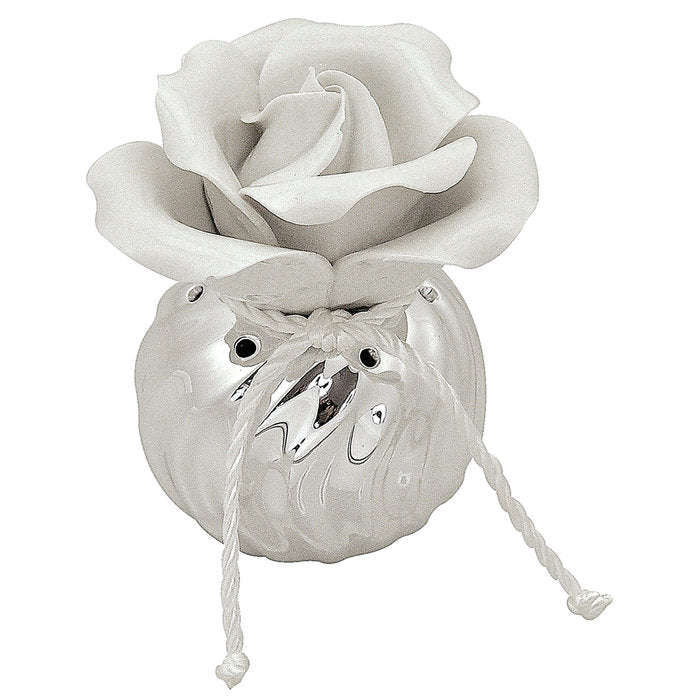 Ambientador tarro grande rosa en porcelana blanca Bagutta Imagen principal del producto