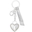 LLAVERO CORAZON PLATEADO CON CRISTALES BLANCOS | BAGUTTA | 1 UNIDAD | 3000000061046
