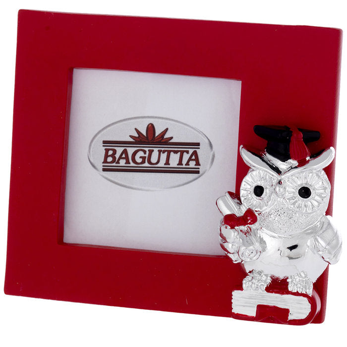 MINI MARCO FOTOS ROJO 5X5 BUHO CON DIPLOMA | 1 UNIDADES | (BAGUTTA)