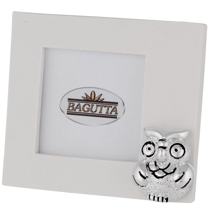 Marco foto mini 5x5 buho blanco Bagutta