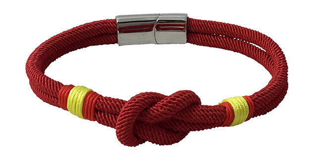 PULSERA DE CORDON CON NUDO ROJO BANDERA ESPAÑA CIERRE ACERO | TRAVEL FANTASY | 1 UNIDAD | 3005210000298 Imagen principal del producto