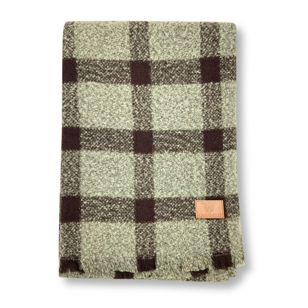Bufanda mujer Caramelo Cuadros beige marca Caramelo Travel Fantasy Imagen principal del producto