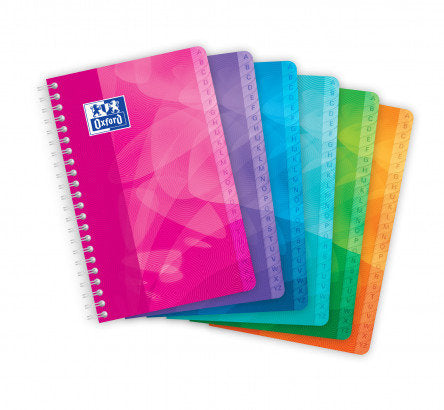 Cuaderno indice alfabetico 11x17cm 50h cuad.5x5 tapa plástico colores surtidos Imagen principal del producto