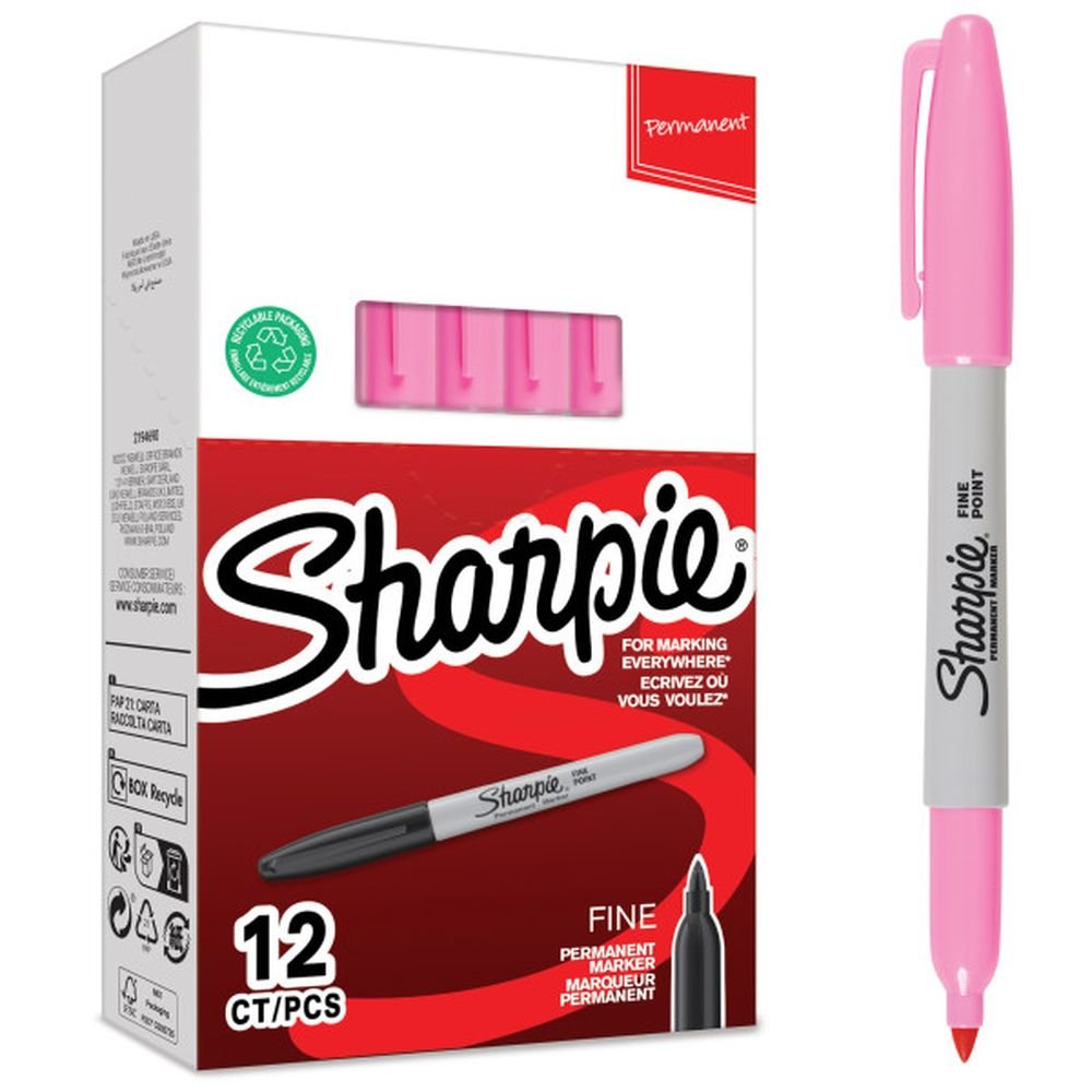 Rotulador Sharpie Permanente Punta Fina Rosa Marca Sharpie