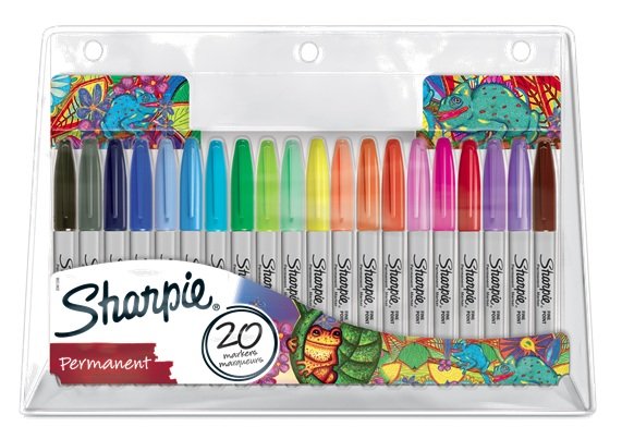 Rotulador Sharpie Permanente Punta Fina 20 Colores Surtidos | Sharpie | Pack 1 Unidades
