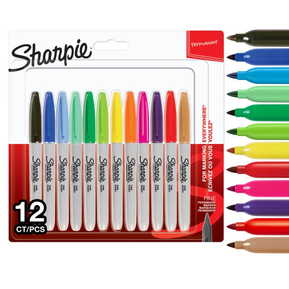Rotulador Sharpie Permanente Punta Fina Pack 12 Colores Surtidos Imagen principal del producto
