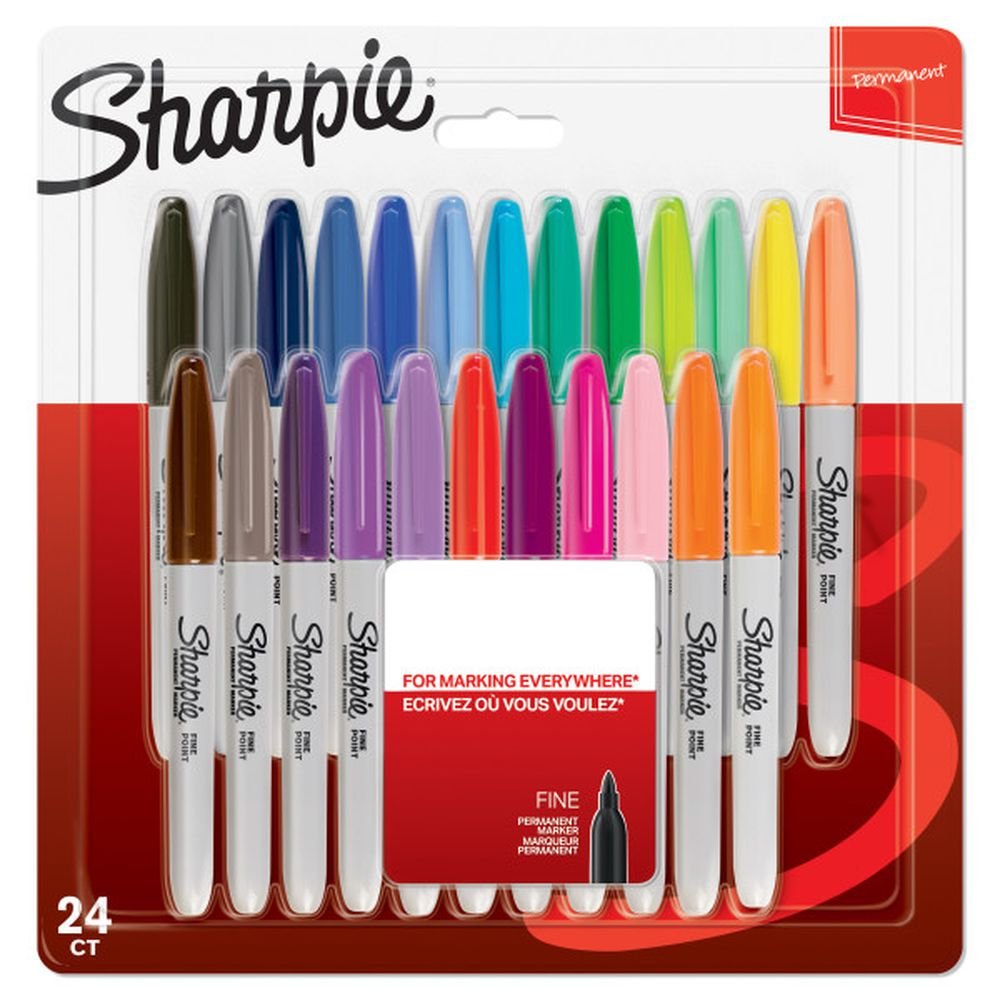 Rotulador Sharpie Permanente Punta Fina 24 Colores Surtidos