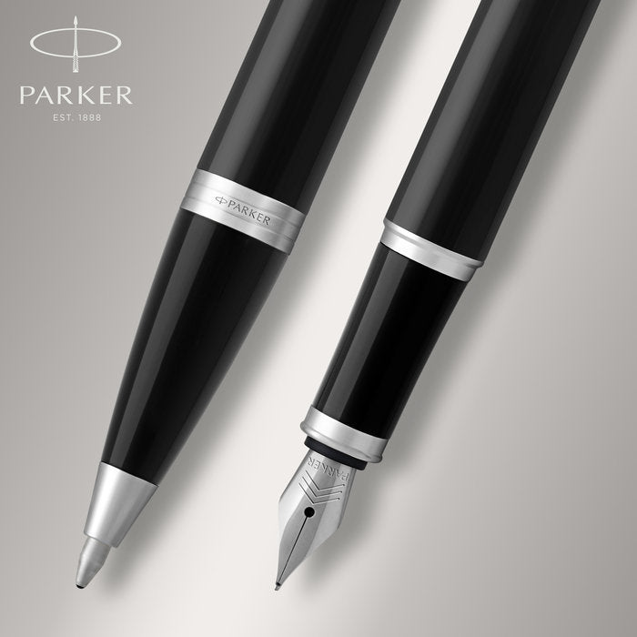 Juego Parker IM: bolígrafo y pluma estilográfica negro