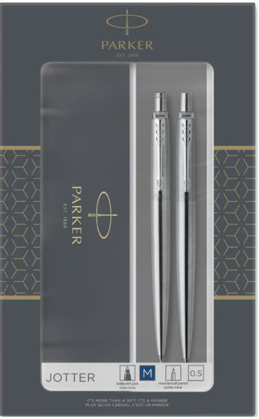Juego Bolígrafo y Portaminas Parker Jotter Acero Ct Imagen principal del producto