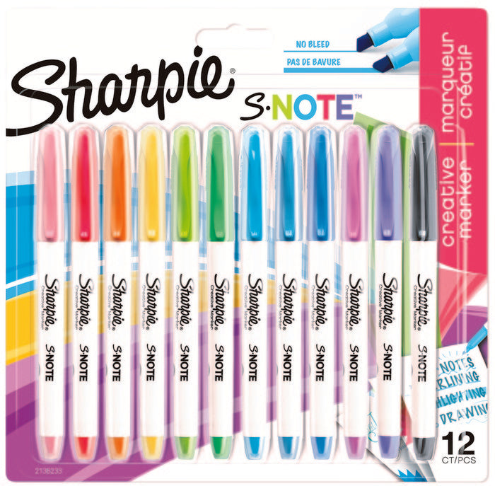 Rotulador Sharpie S Notes Blister 12 Colores Surtidos