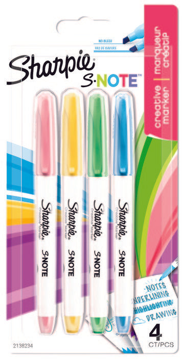 Rotulador Sharpie S Notes Blister 4 Colores Pastel Surtidos | Sharpie | Pack 1 Unidades