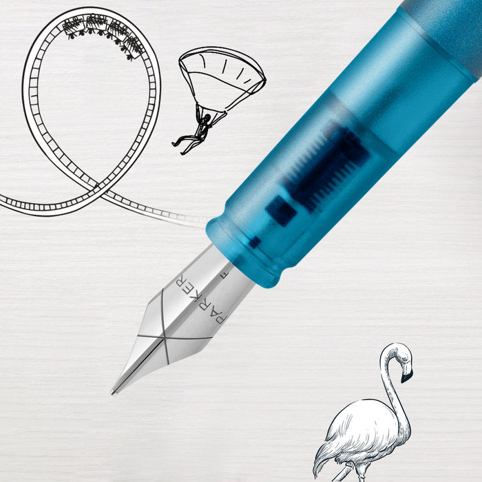 Pluma Parker Vector XL M Azul Teal Metálico