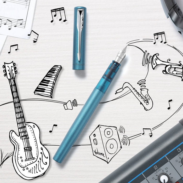 Pluma Parker Vector XL M Azul Teal Metálico
