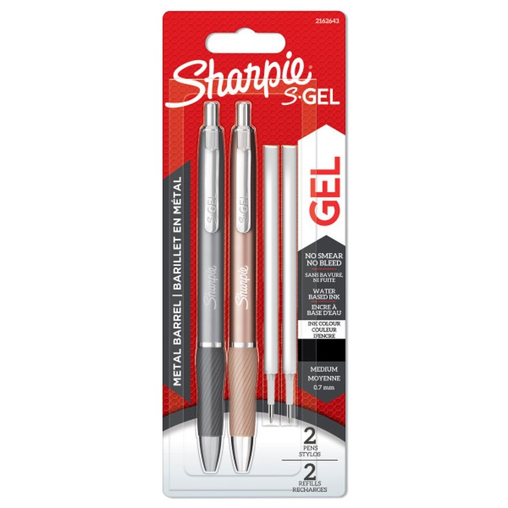 Bolígrafo Sharpie S-Gel gris acero y oro rosa