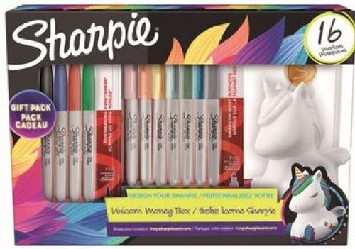 Pack de rotuladores Sharpie Decora tu Hucha Unicornio Marca Sharpie